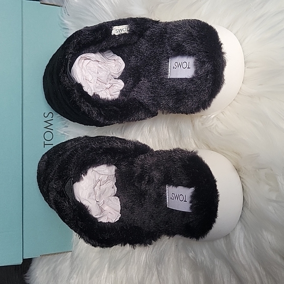 Toms Alpargata Mallow Mule - Black Faux Fur - Picture 3 of 8